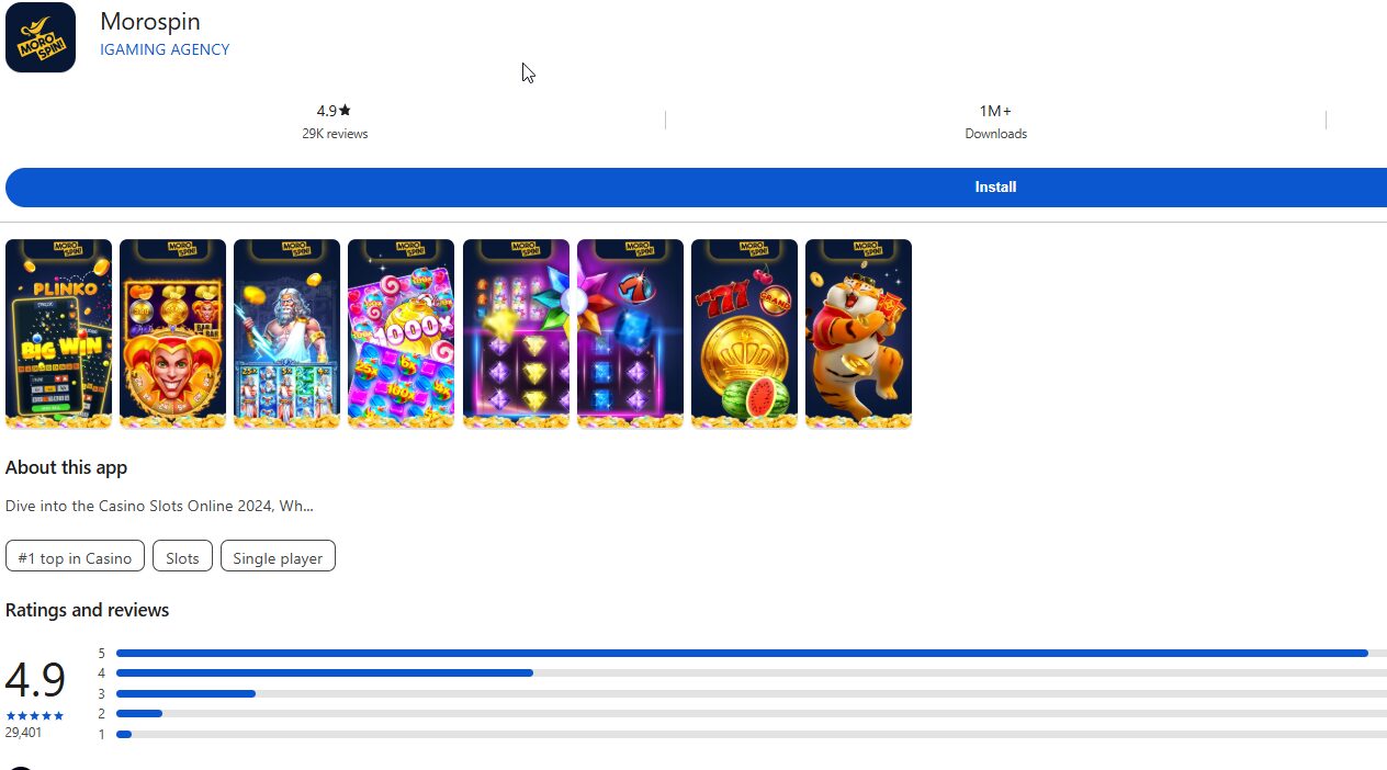 Morospin Casino App 1756302023759